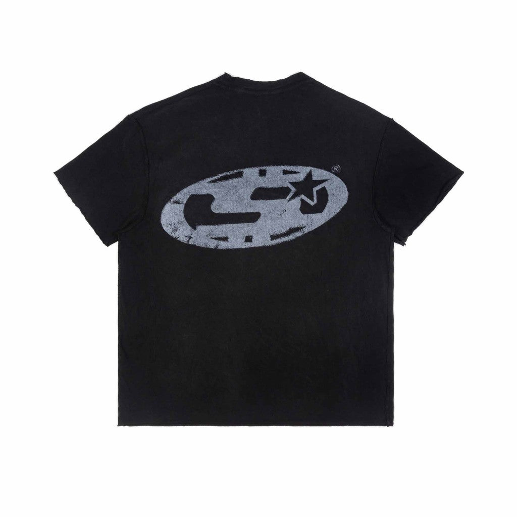 [SMAKER] Áo thun 100% cotton washed màu đen - ADDICTED WASHED SHORT SLEEVES TEE IN BLACK