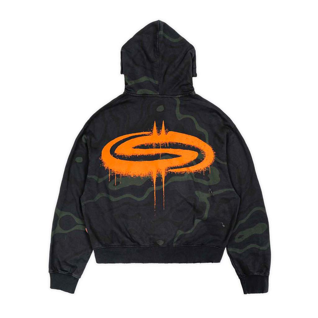 [SMAKER] 100% cotton zip-up hoodie with camo print and relaxed fit - $4L HOODIE IN CAMO