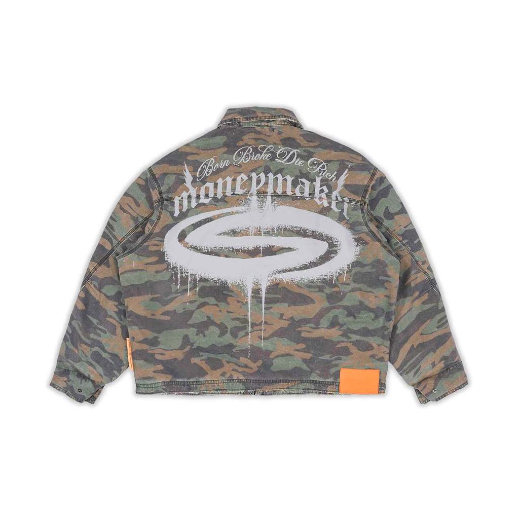 [SMAKER] Áo khoác hoạ tiết lính form boxy - WORKWEAR WASHED JACKET IN CAMO