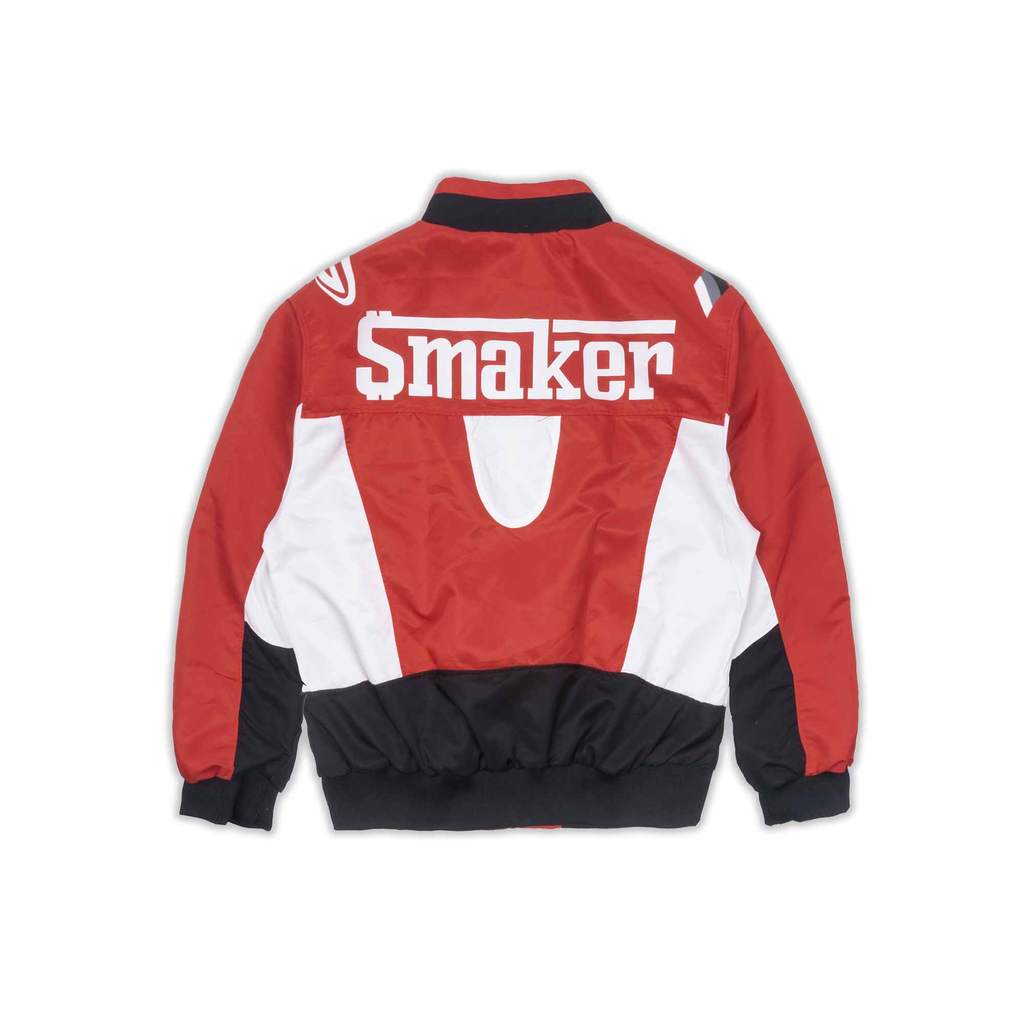 [SMAKER] Áo khoác đua xe phối màu đen đỏ - RACING TEAM JACKET IN RED