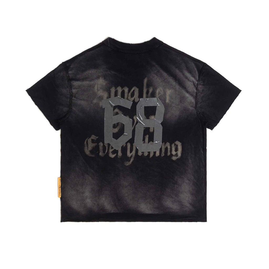[SMAKER] Áo thun 100% cotton washed màu đen - $OE WASHED TEE IN BLACK