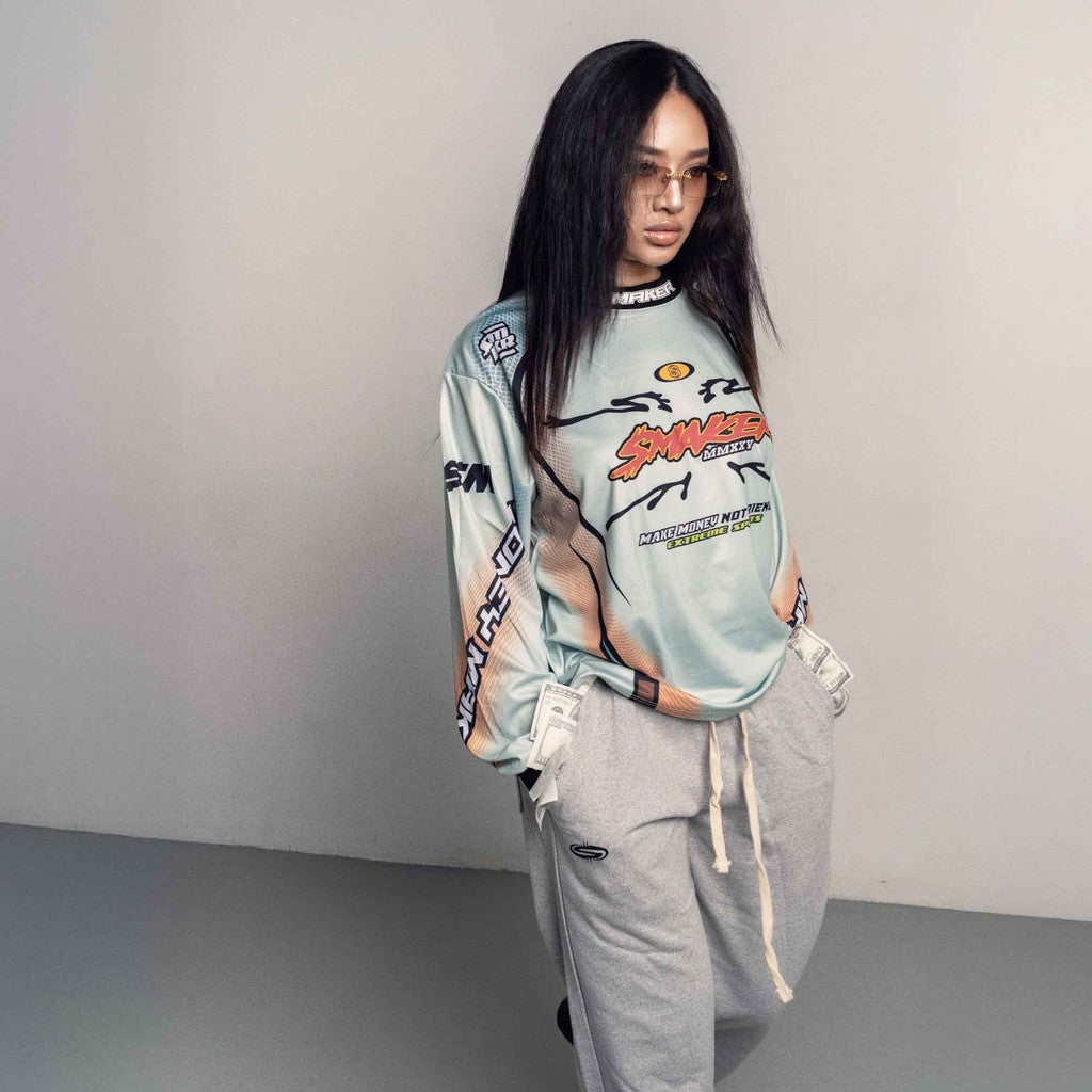 [SMAKER] 100% cotton grey fleece pants with pockets - 2 POCKETS FULL SWEAT PANTS IN GREY