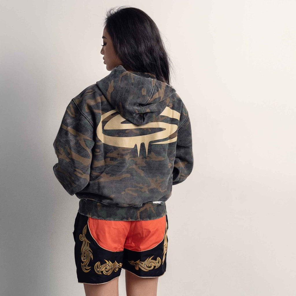 [SMAKER] Orange and black boxing style shorts - MUAY SHORTS IN ORANGE