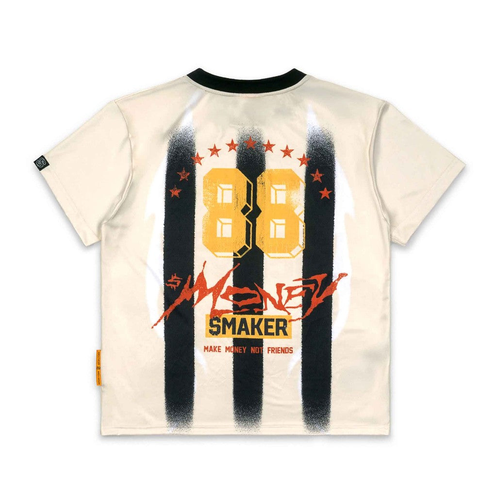 [SMAKER] Áo thun vải lưới mesh thoáng mát màu kem - F$$$ YOU JERSEY IN CREAM