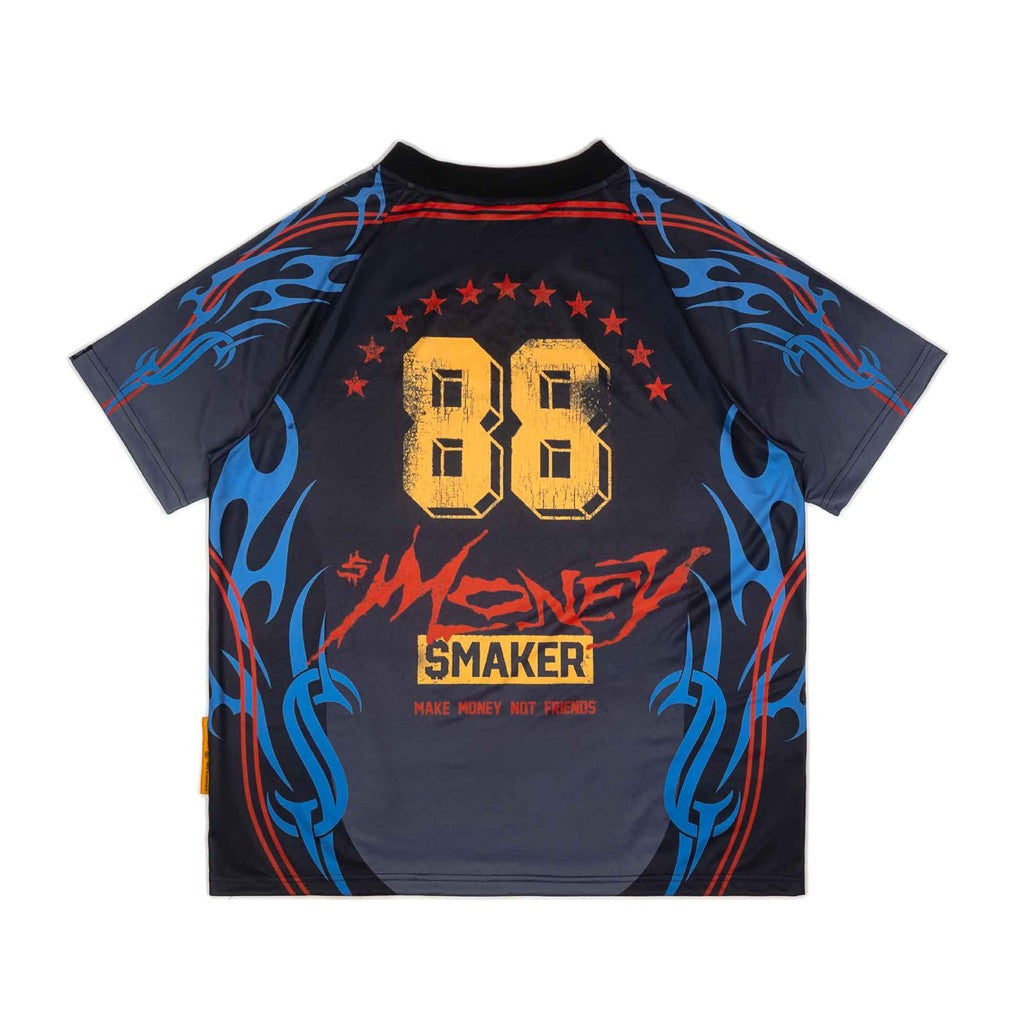 [SMAKER] Áo thun vải lưới mesh thoáng mát màu đen - F$$$ YOU JERSEY IN BLACK