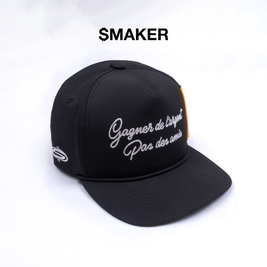 [SMAKER] Nón mũ lưỡi trai 100% nylon màu đen - GAGNER DE LARGENT NYLON SNAPBACK IN BLACK