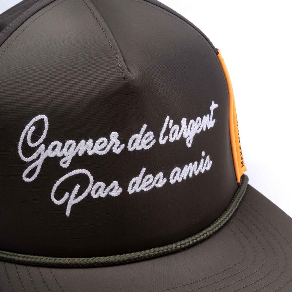 [SMAKER] Nón mũ lưỡi trai 100% nylon màu xanh oliu - GAGNER DE LARGENT NYLON SNAPBACK IN OLIVE