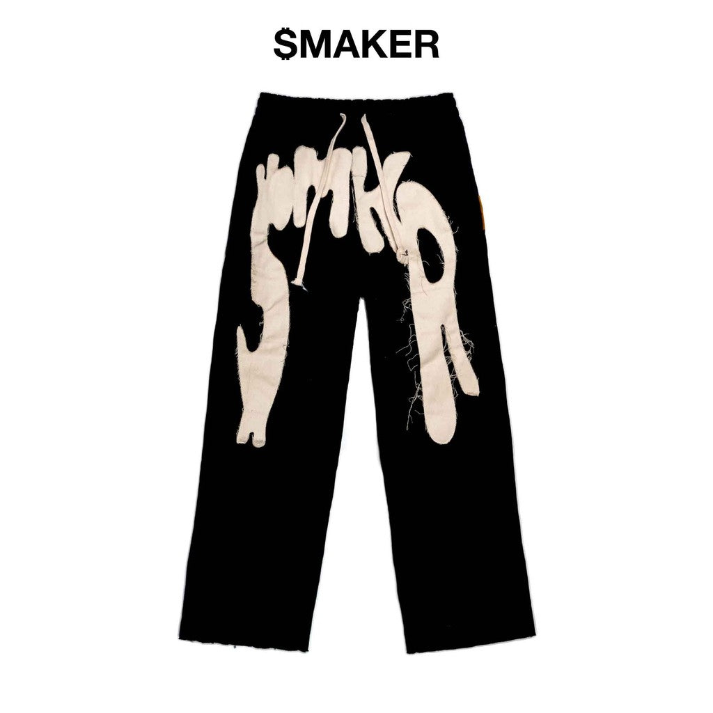 [SMAKER] Quần dài 100% cotton nỉ màu đen - SMKR SWEAT PANTS IN BLACK