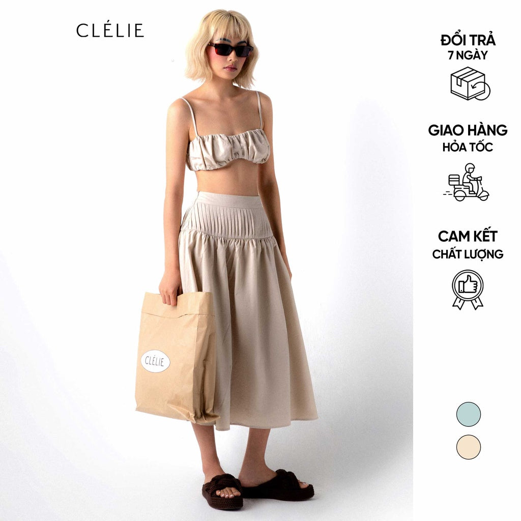 Set of 2-strap crop top and maxi skirt | KIRA SET - CLÉLIE