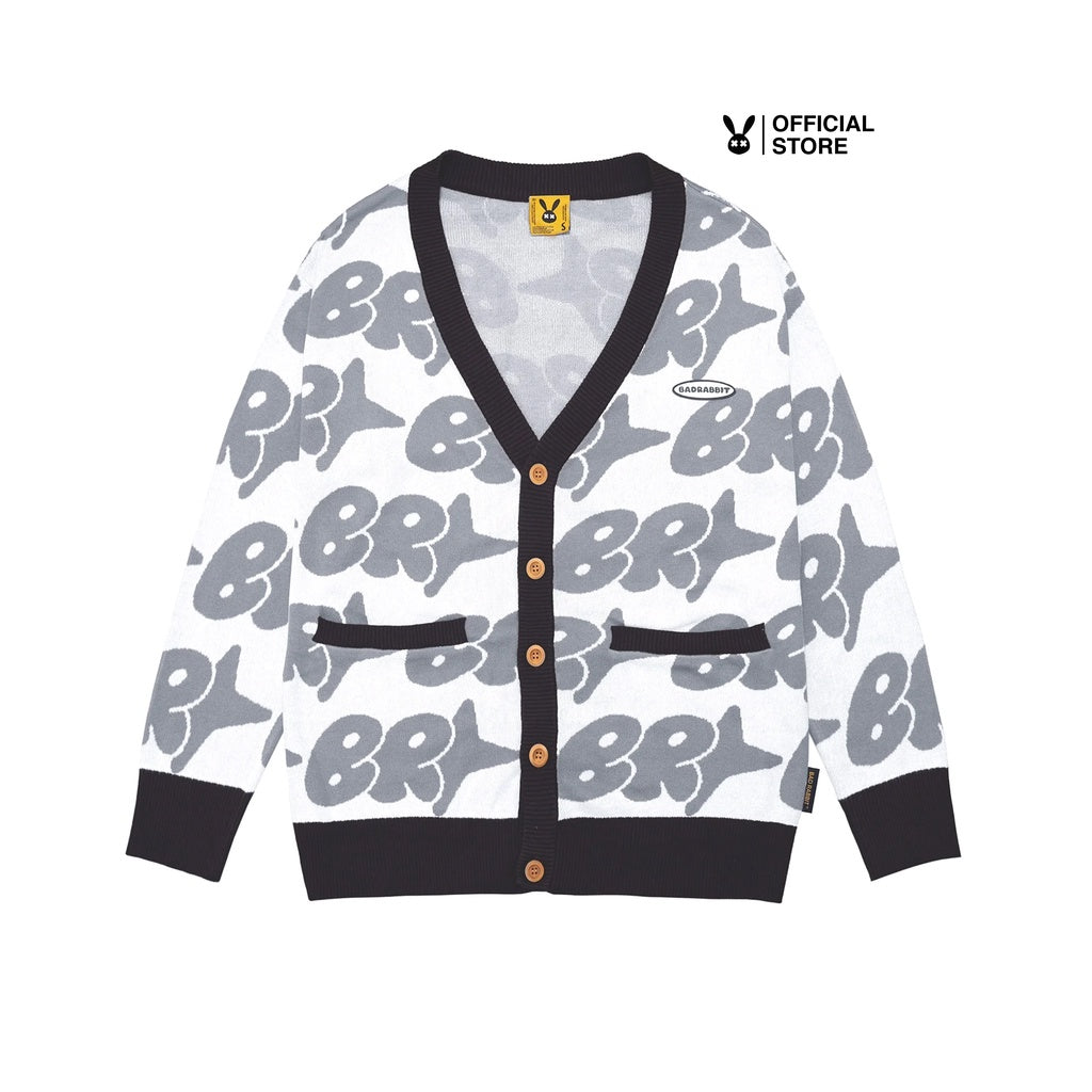 Áo Khoác Len Unisex Bad Rabbit BLACK CARTOON CARDIGAN - Local Brand Chính Hãng