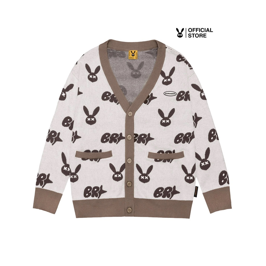 Áo Khoác Len Unisex Bad Rabbit BROWNIE CARTOON CARDIGAN - Local Brand Chính Hãng