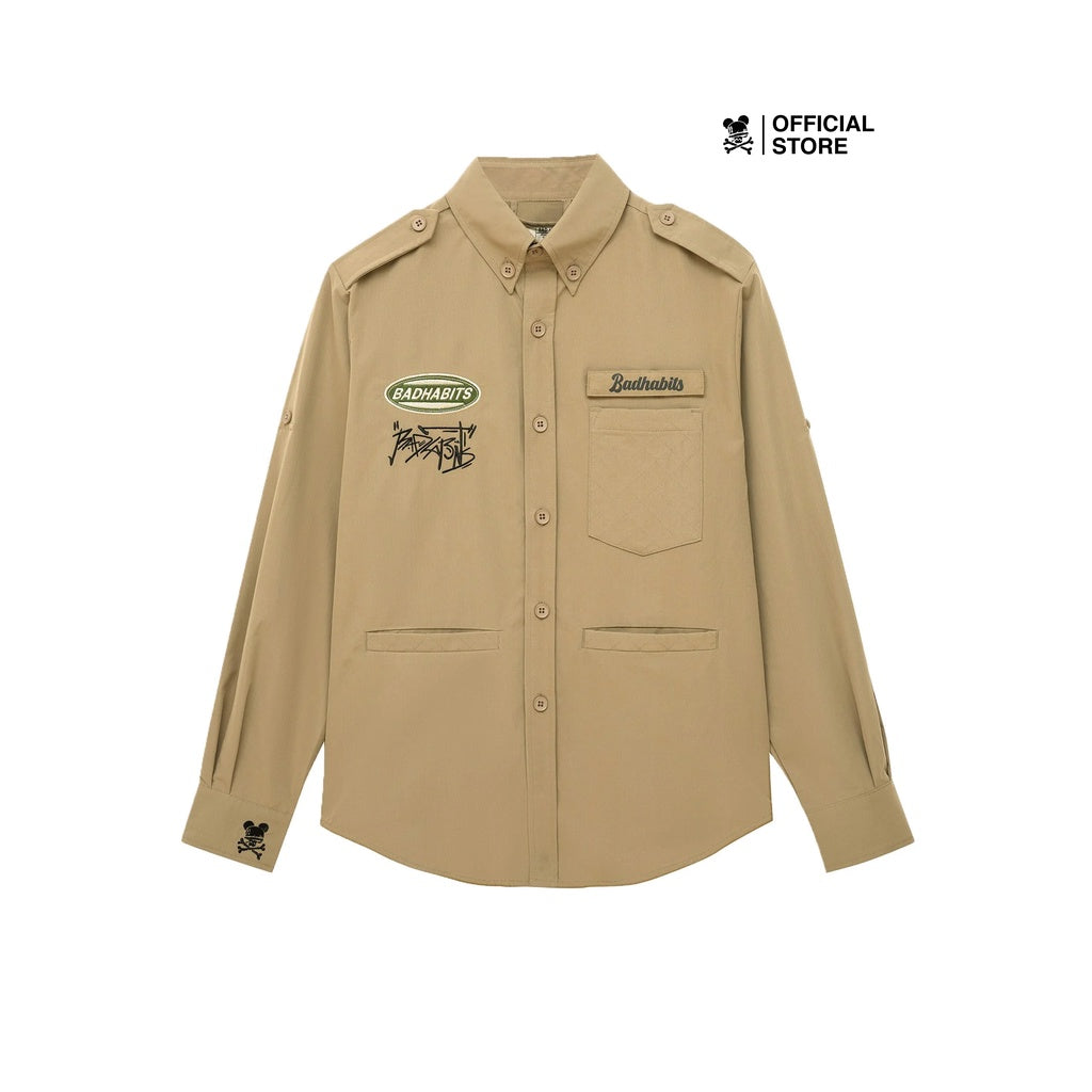 Áo Sơ Mi Nam Bad Habits EXPLORER SCOUTS SHIRT TAN - Local Brand Chính Hãng