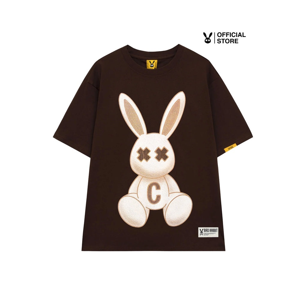 Unisex Bad Rabbit T-shirt BROWN SOFT TEE 100% Cotton - Genuine Local Brand