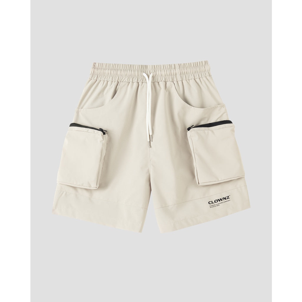 Clownz Parachute local brand unisex 2-layer basic shorts with box and box for men and women, wide form sportswear