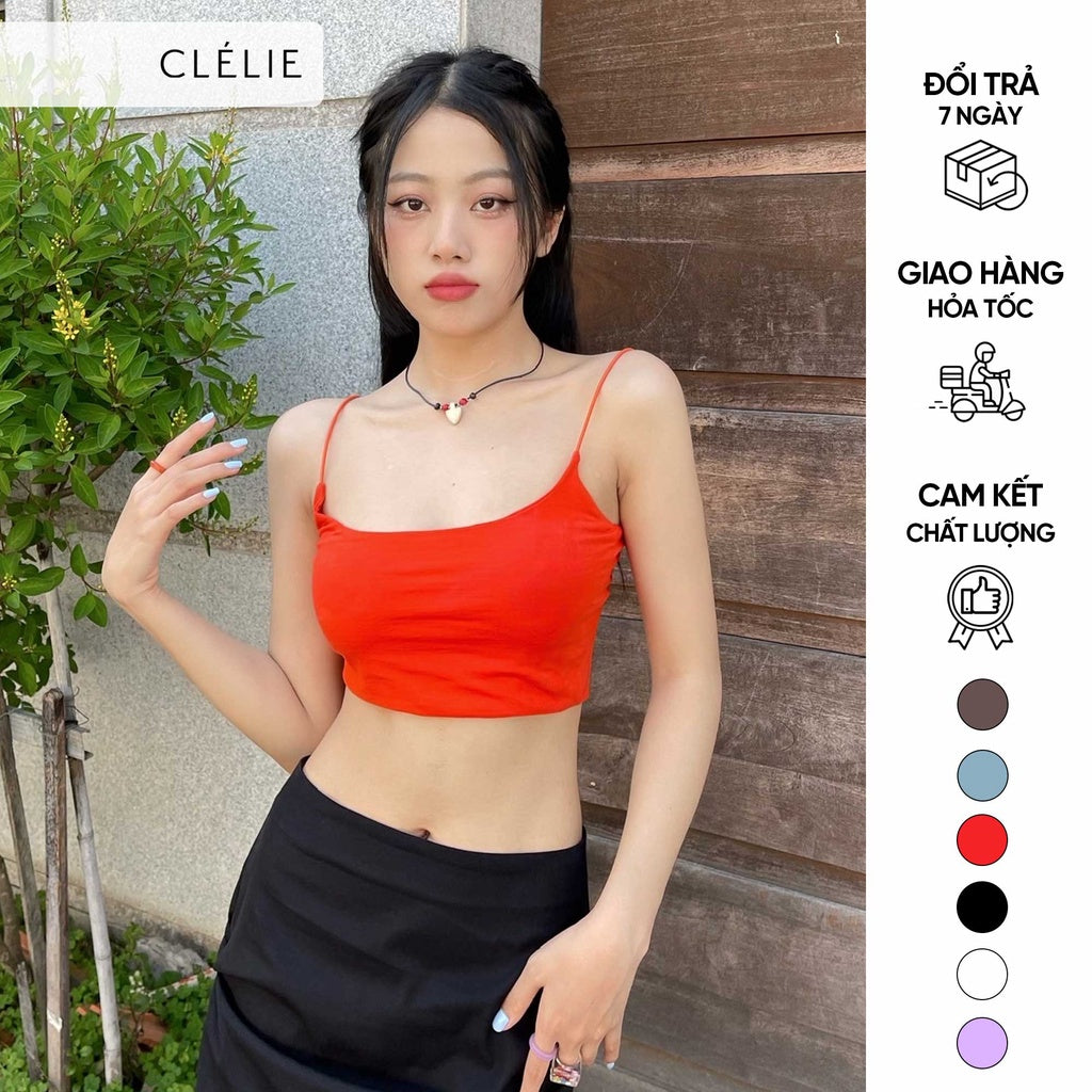 Women's 2-strap crop top | LUNA TOP - CLÉLIE