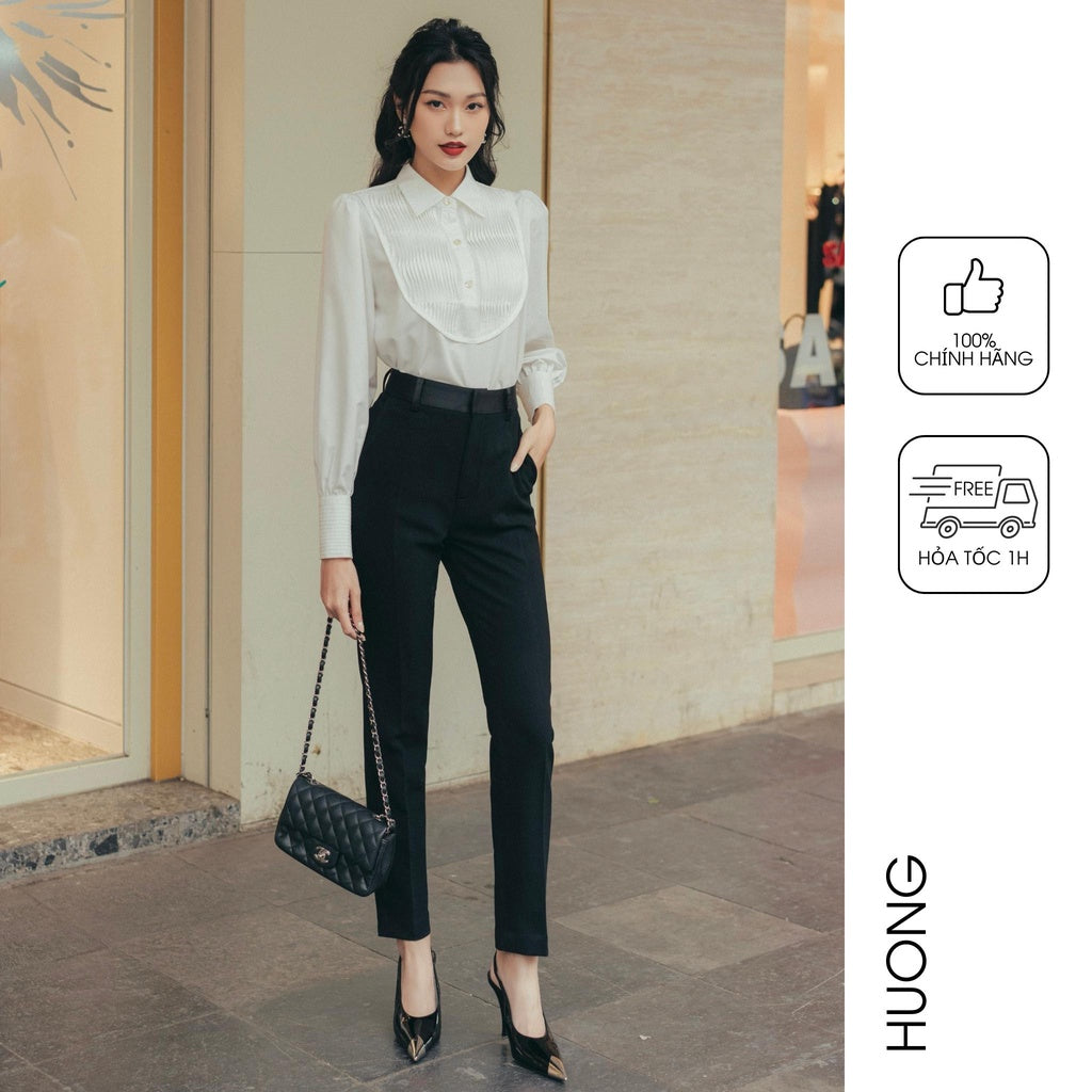 HUONG BOUTIQUE HBQ97 satin straight-leg pants