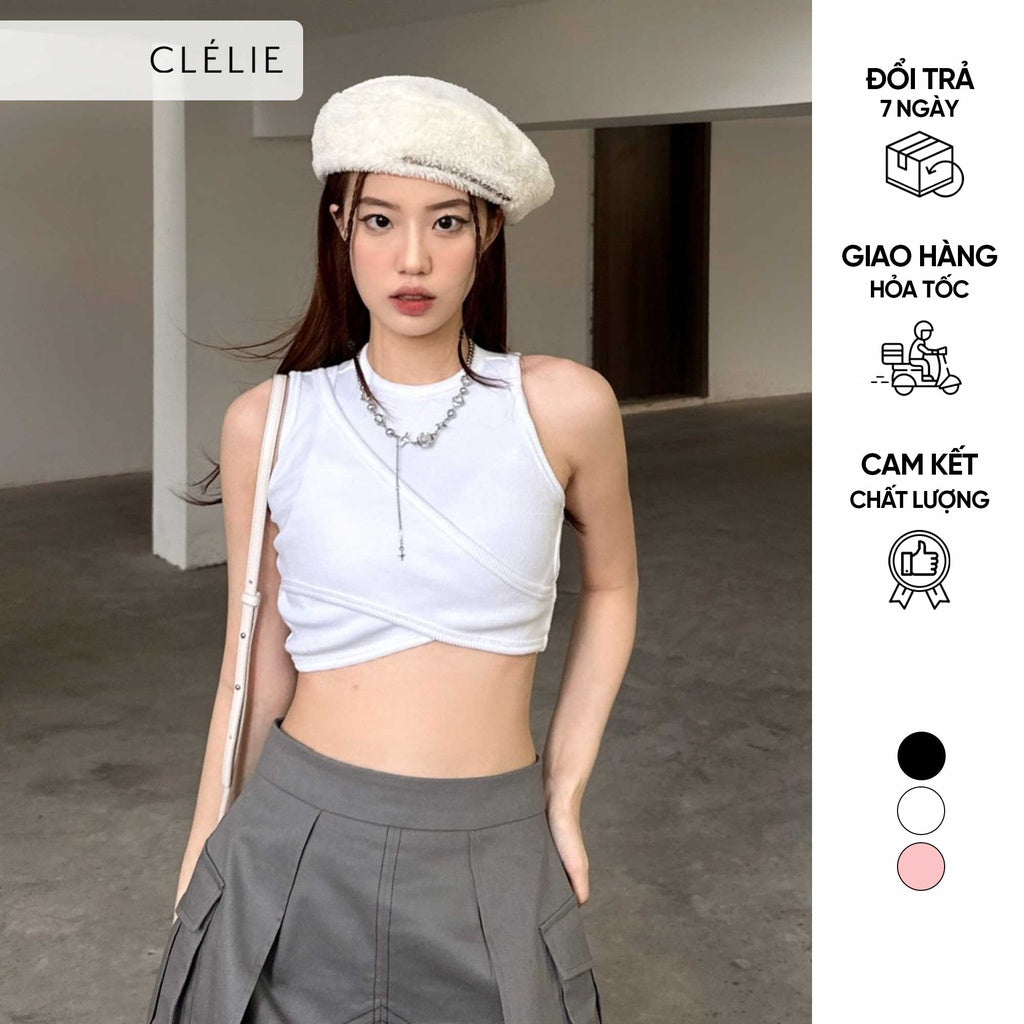 Basic women's crop top | COCO TOP - CLÉLIE 