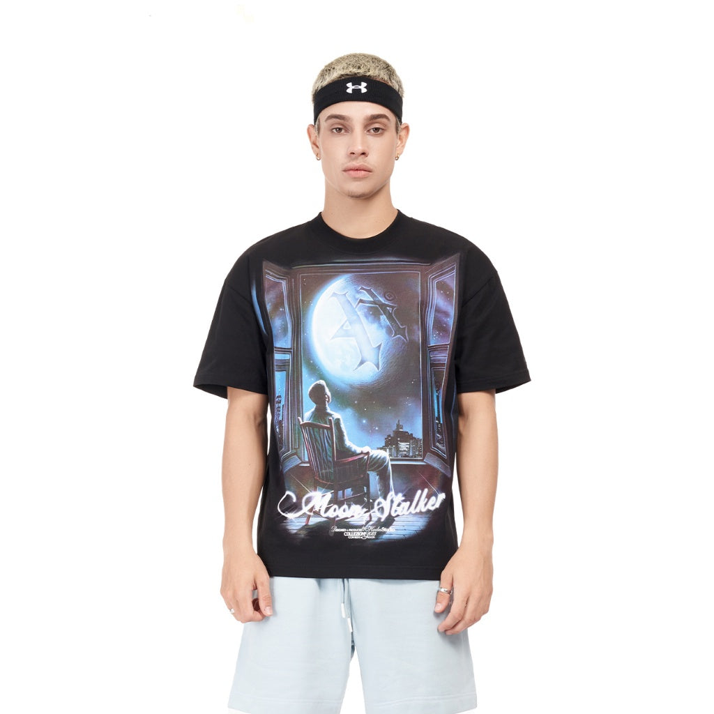 Áo Thun Tay Lỡ Unisex NEIL MOON TEE 100% Cotton - HADES Brand Chính Hãng