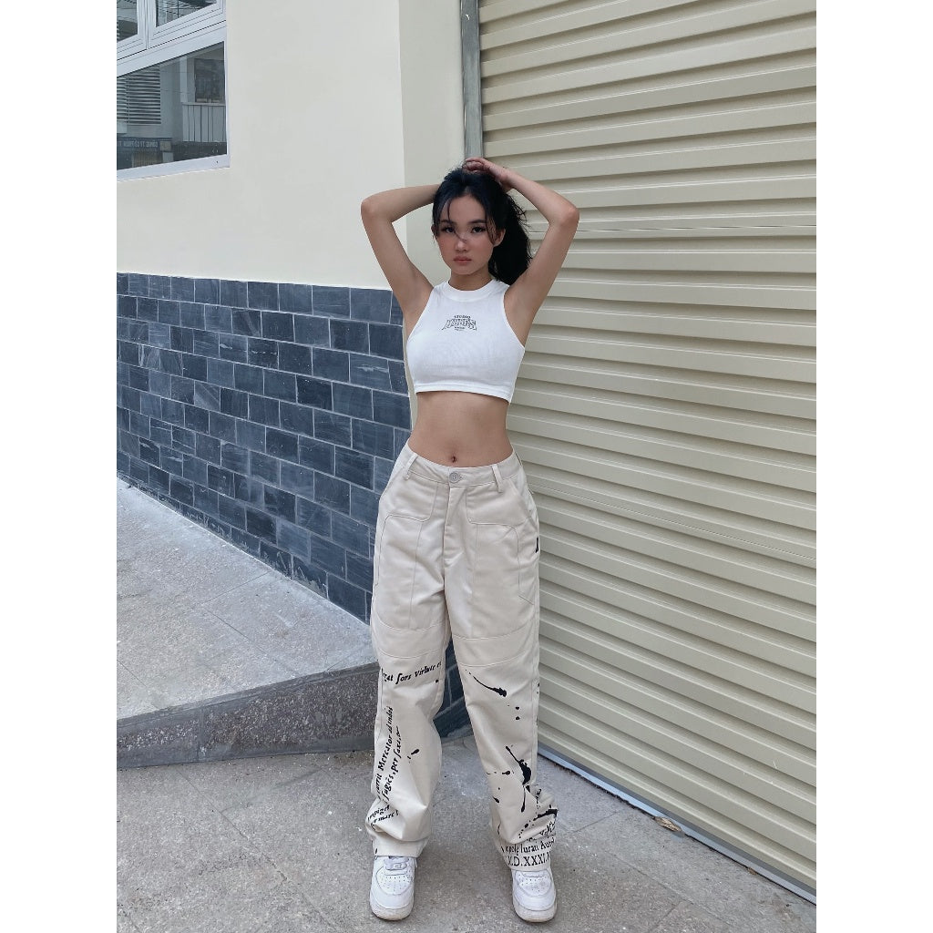 Áo Thun Crop Top Basic Nữ Thun Gân Mịn HADES Brand Chính Hãng