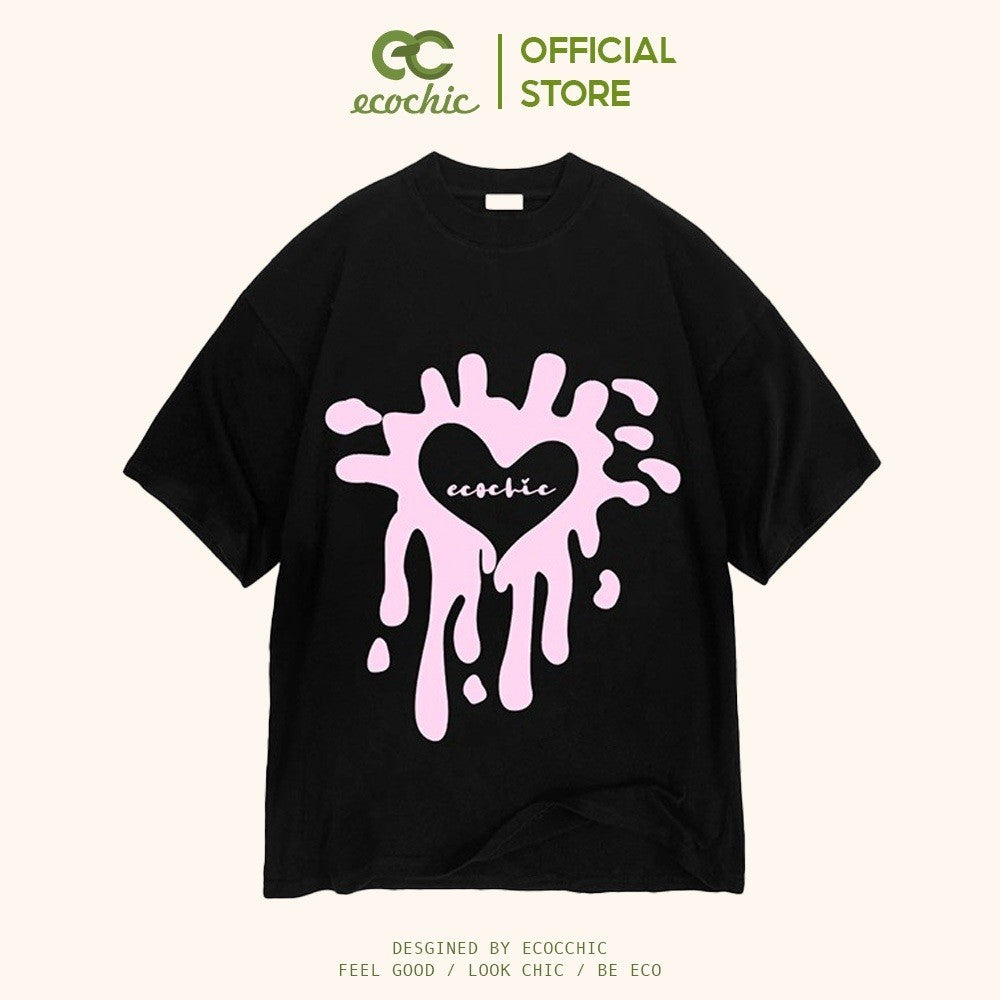 ECOCHIC HEART MELTS T-Shirt Tee Local Brand Genuine Unisex Loose Form Oversize Premium Cotton 100% B010 