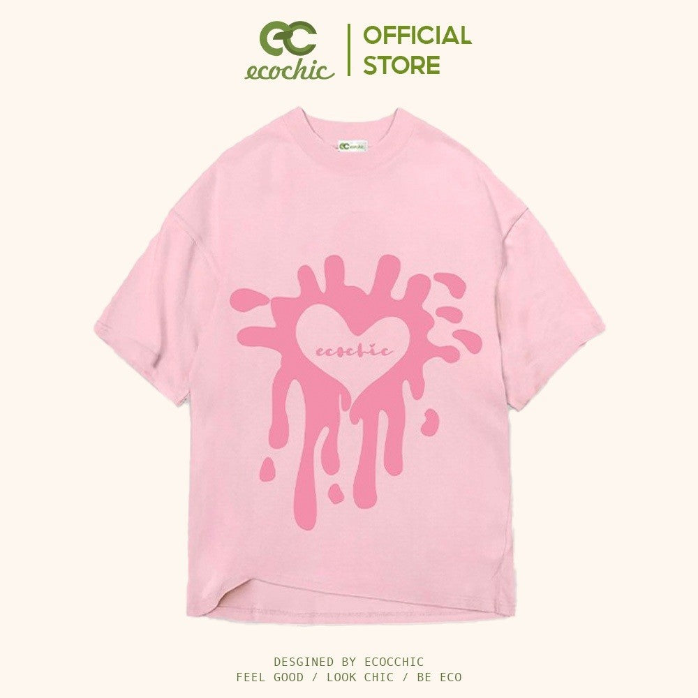 ECOCHIC HEART MELTS T-Shirt Tee Local Brand Genuine Unisex Loose Form Oversize Premium Cotton 100% B010 