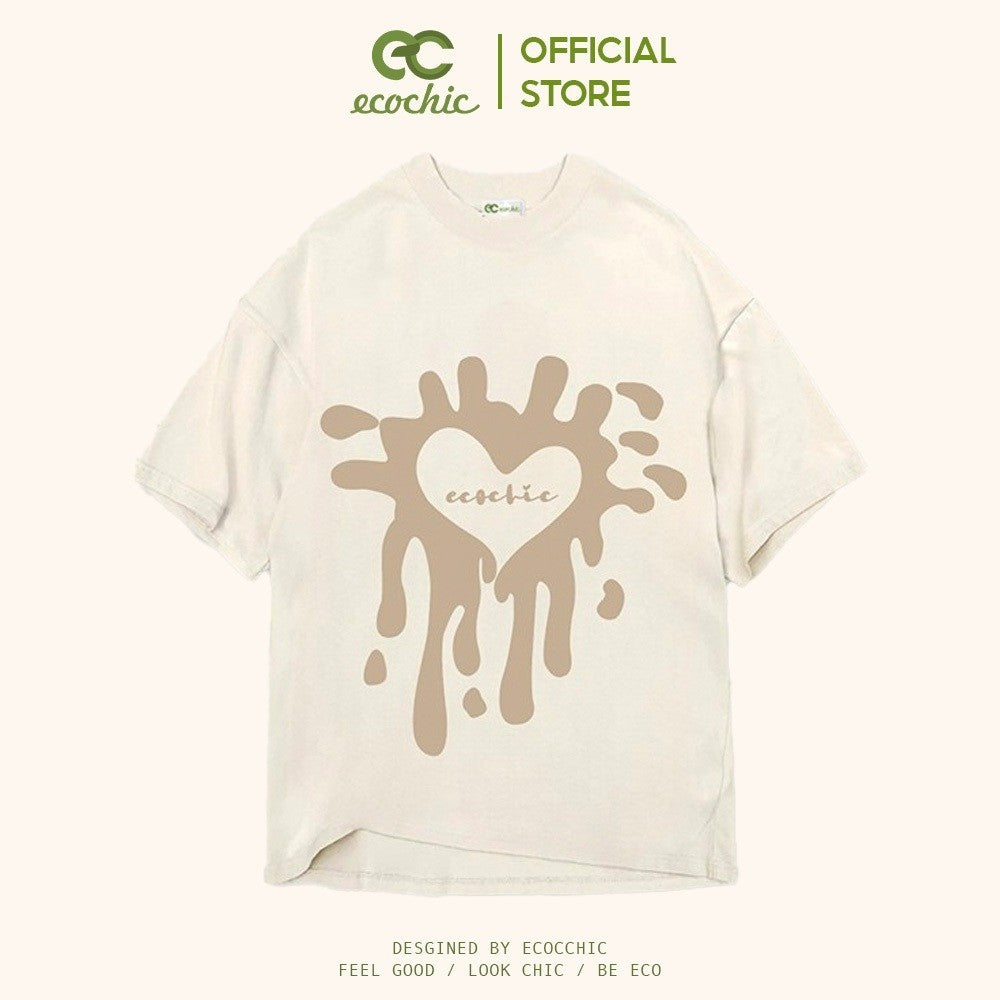 ECOCHIC HEART MELTS T-Shirt Tee Local Brand Genuine Unisex Loose Form Oversize Premium Cotton 100% B010 