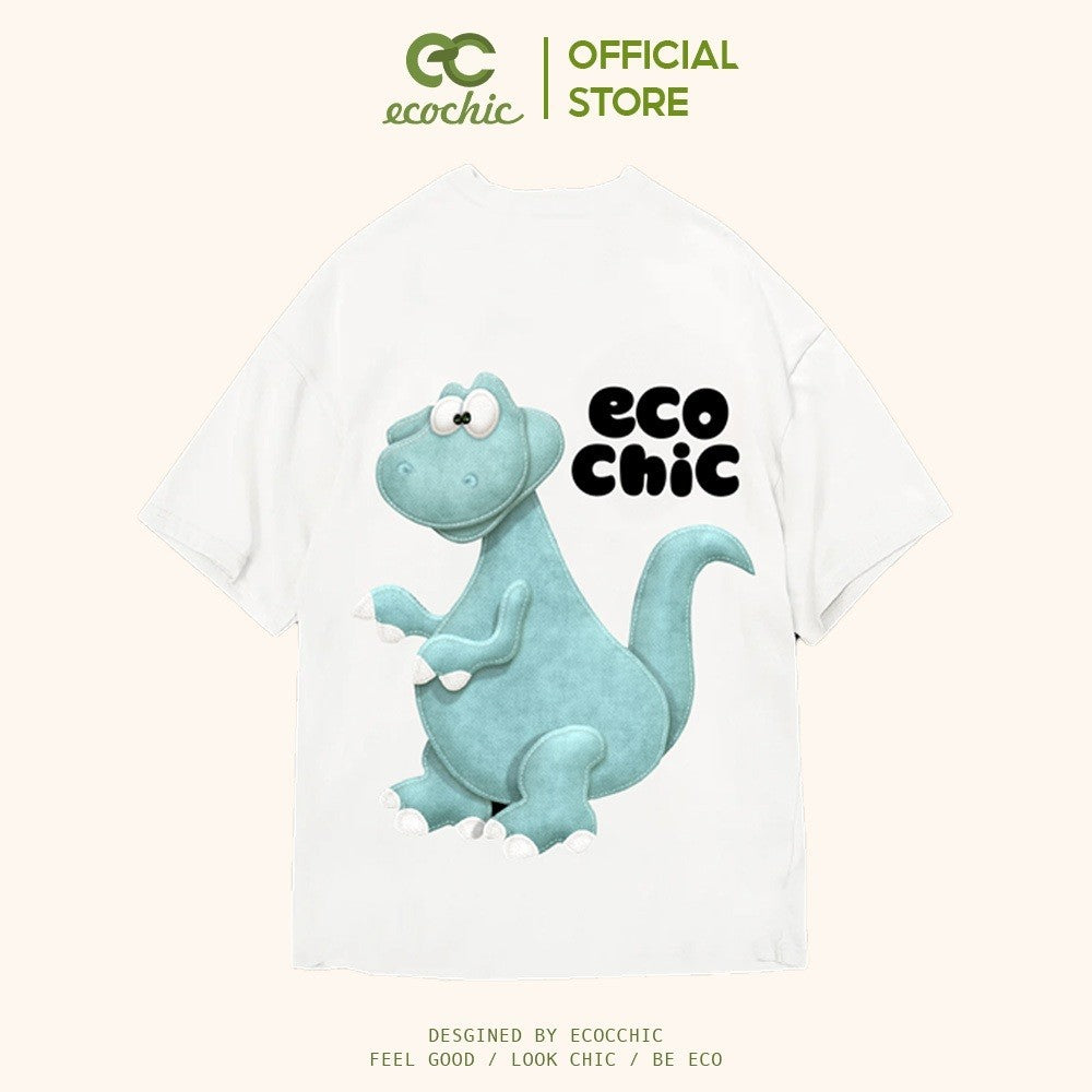 ECOCHIC NUMPTY DINOSAUR Tee Local Brand Authentic Unisex Oversize Premium Cotton 100% F874