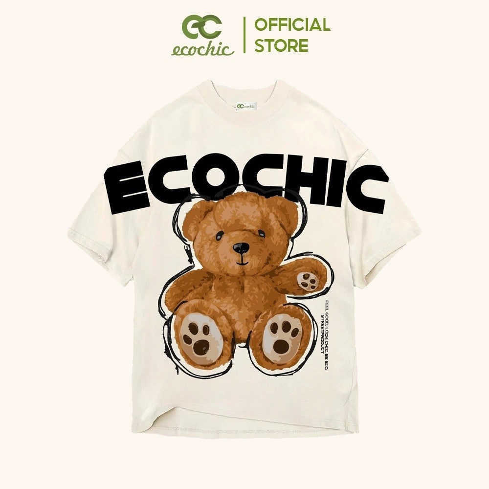 ECOCHIC STUFFED BEAR T-Shirt Tee Local Brand Genuine Unisex Loose Form Oversize Premium Cotton 100% F343 