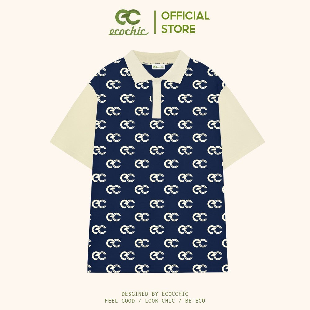 Áo Polo ECOCHIC EC MONOGRAM ESSENTIALS Local Brand Chính Hãng Unisex Nam Nữ Premium Cotton 100% B017