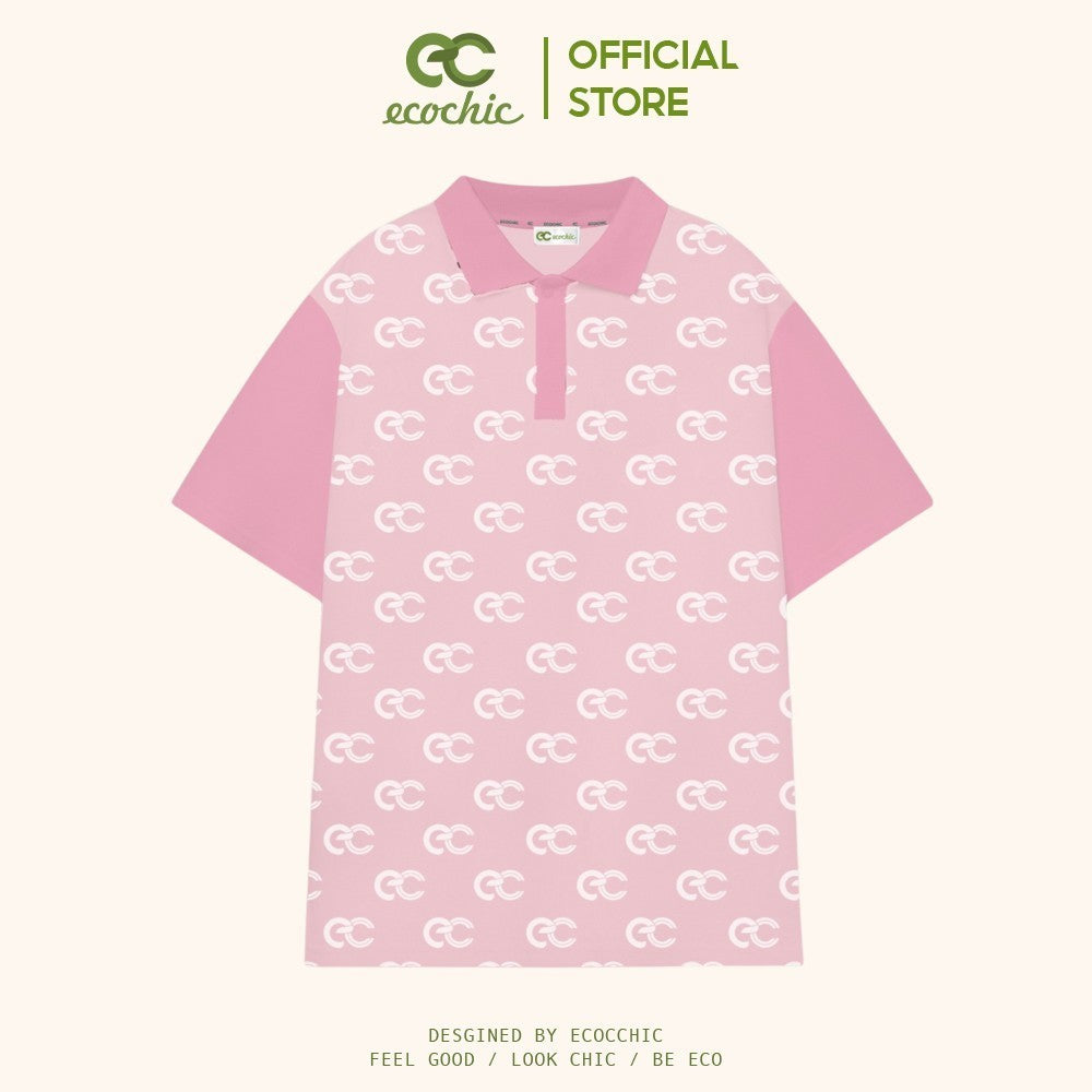 ECOCHIC EC MONOGRAM ESSENTIALS Polo Shirt Local Brand Genuine Unisex Men and Women Premium Cotton 100% B017 