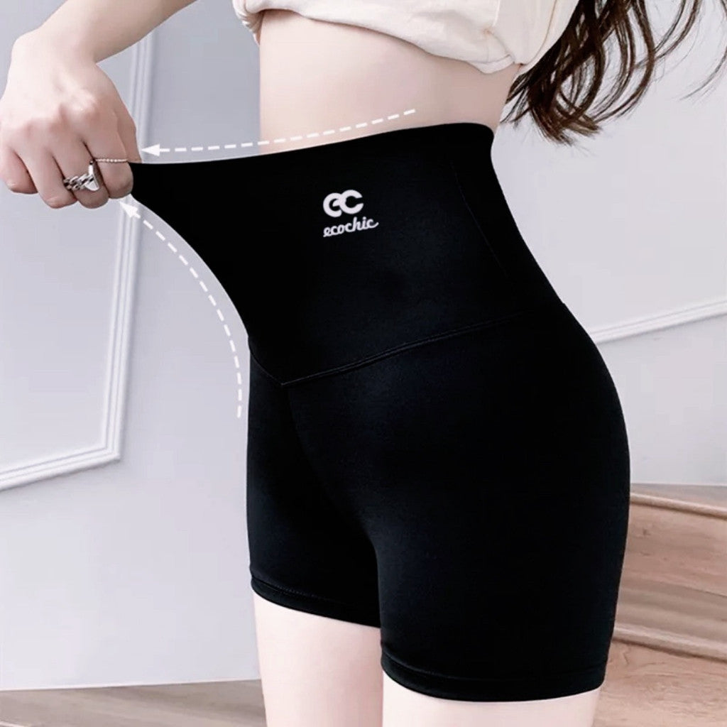 Quần legging ngố ECOCHIC nữ cạp cao gen bụng tập gym yoga chất liệu su đúc định hình nâng mông A688