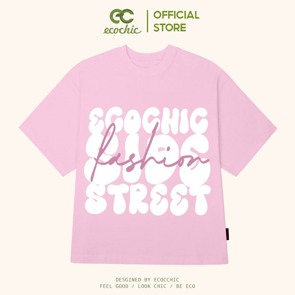 Áo Phông Boxy ECOCHIC TYPOGRAPHY Tee Local Brand Chính Hãng Unisex Form Oversize Premium Cotton 100% F741