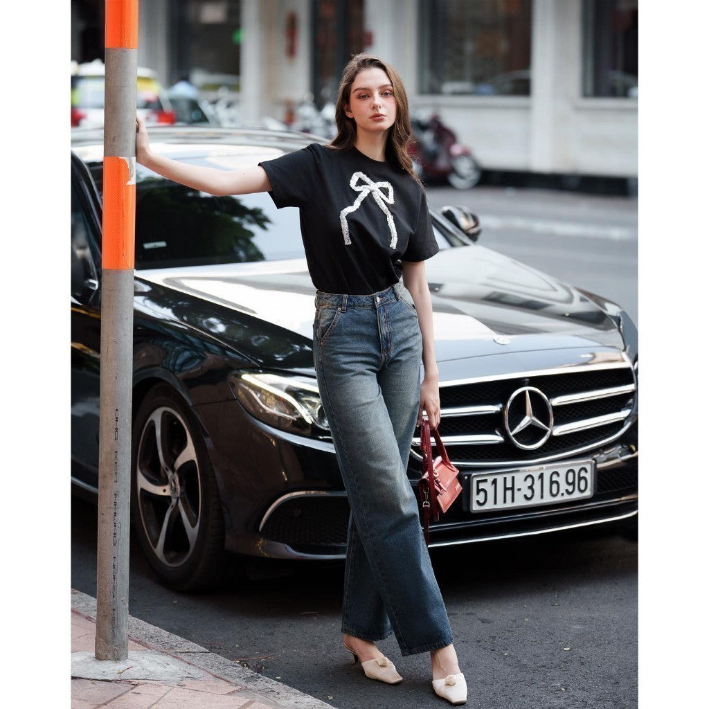 RECHIC High-waisted Tizzy straight jeans with a youthful and luxurious look