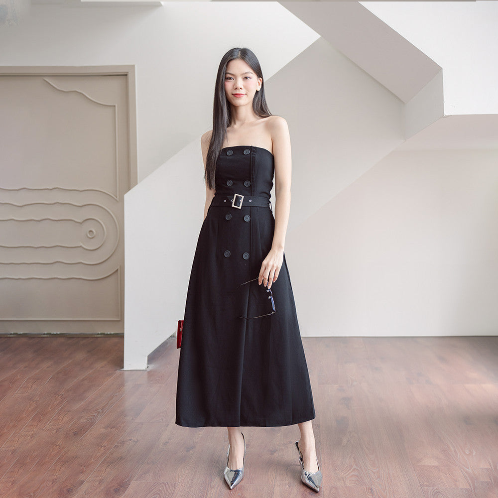 RECHIC Gami strapless dress with elegant waist knot