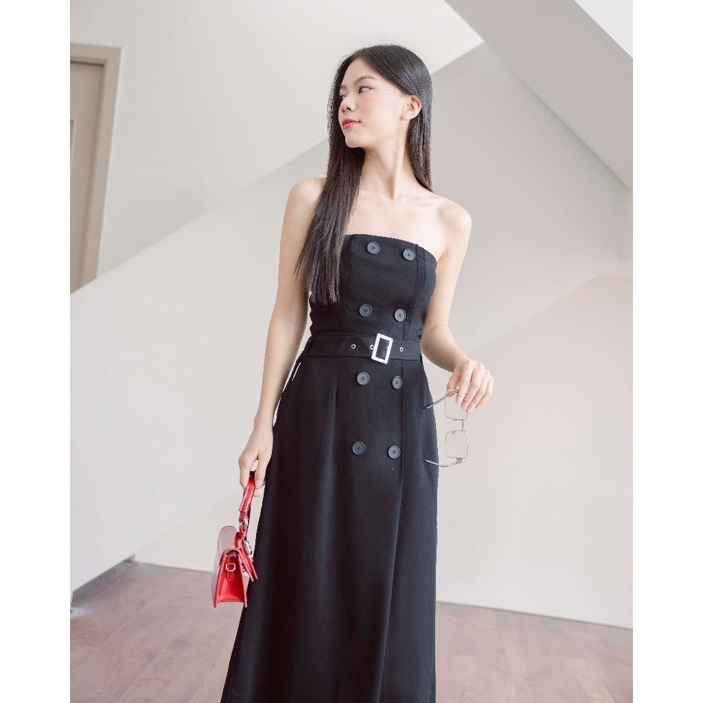 RECHIC Gami strapless dress with elegant waist knot