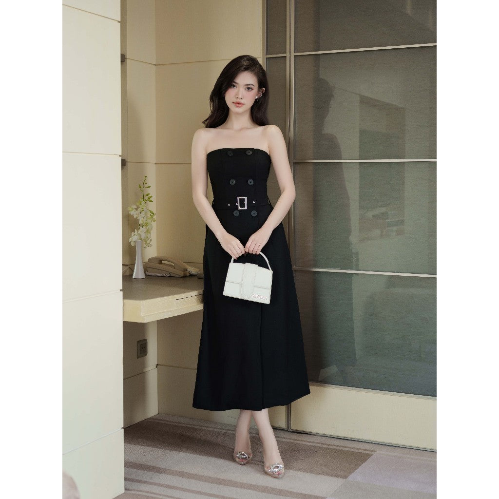 RECHIC Gami strapless dress with elegant waist knot