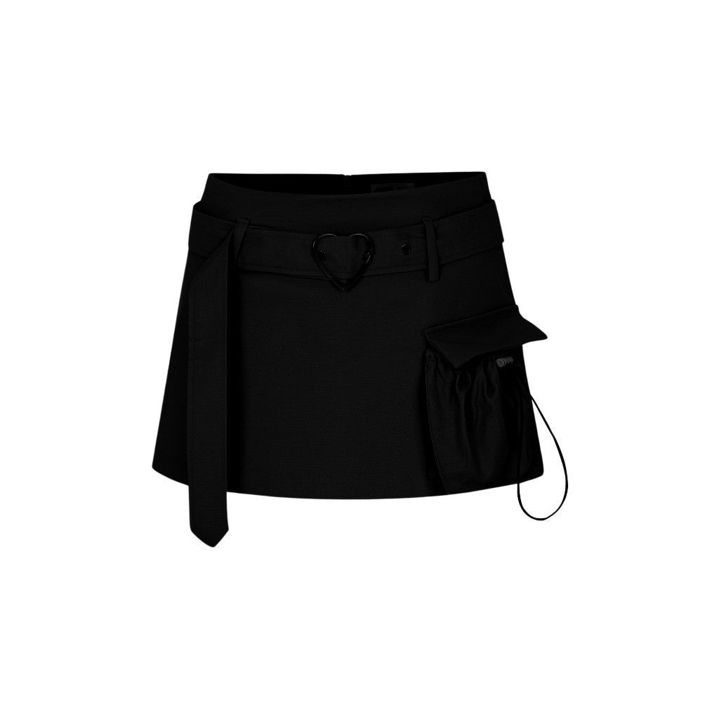 CARA Linlin women's short box skirt with mid-waist waistband