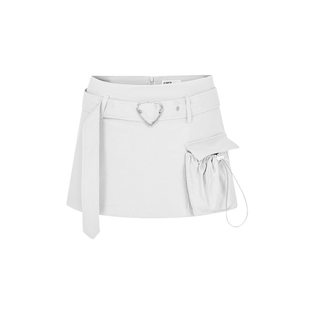 CARA Linlin women's short box skirt with mid-waist waistband