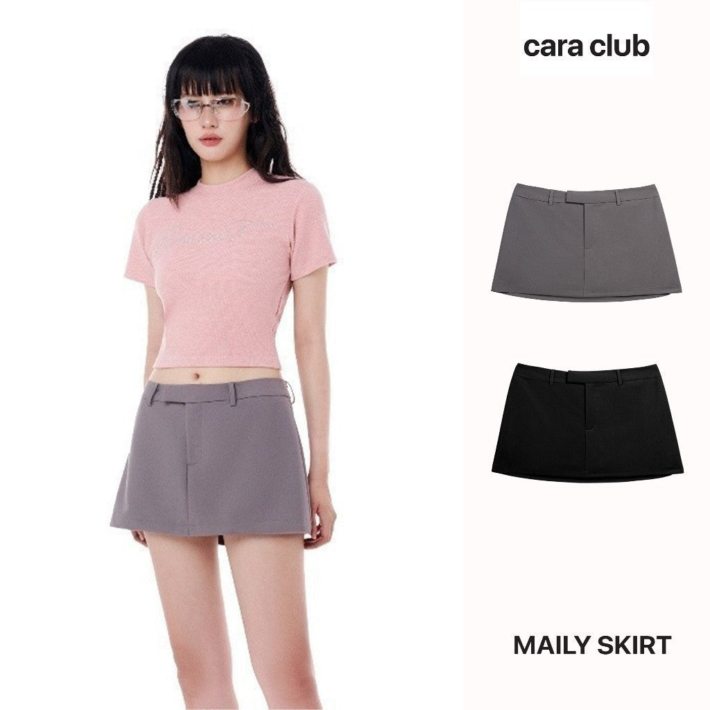 CARA Chân váy ngắn cạp trễ nữ Maily có khóa cài ẩn trendy