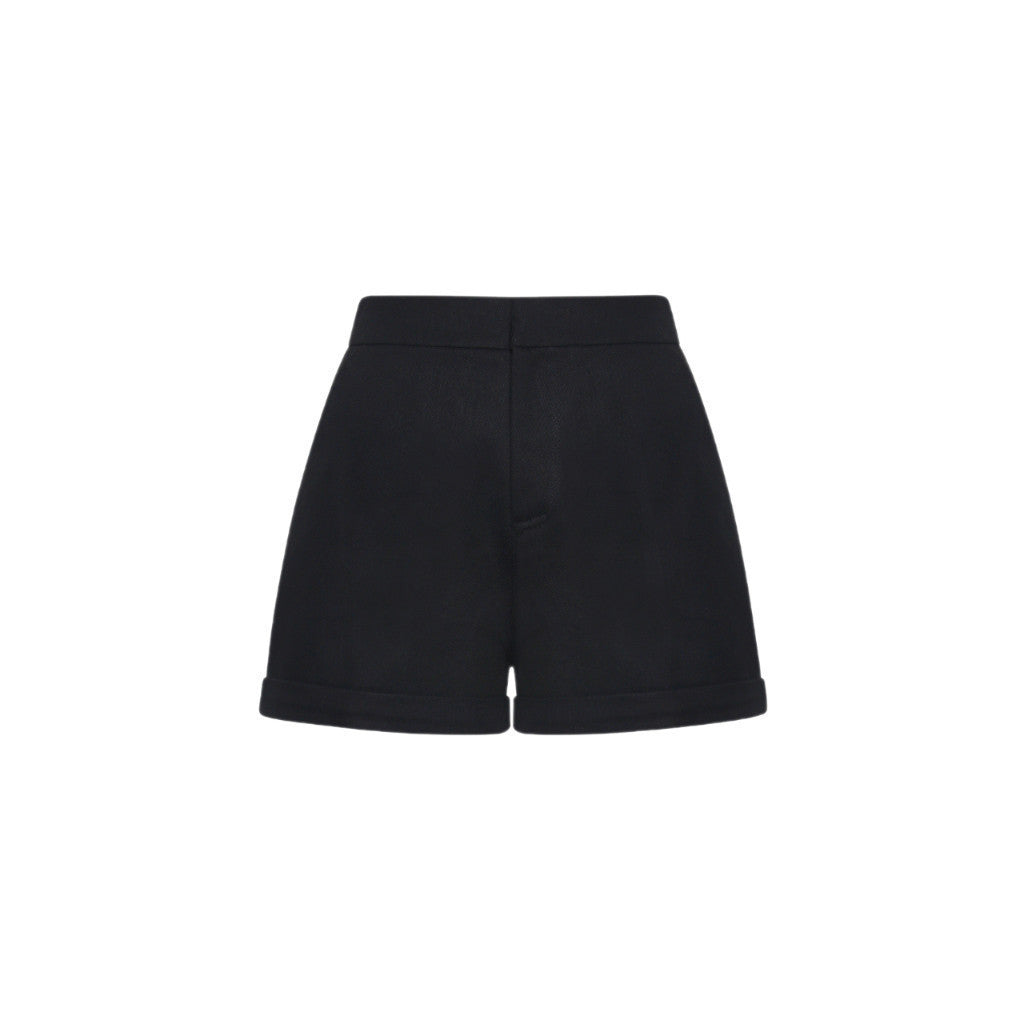 CARA Basic women's shorts with A-line rolled-up style, youthful and dynamic, easy to coordinate