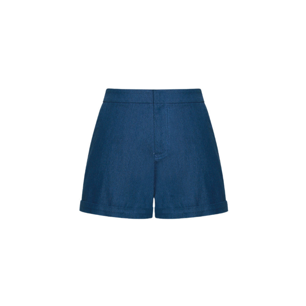 CARA Basic women's shorts with A-line rolled-up style, youthful and dynamic, easy to coordinate