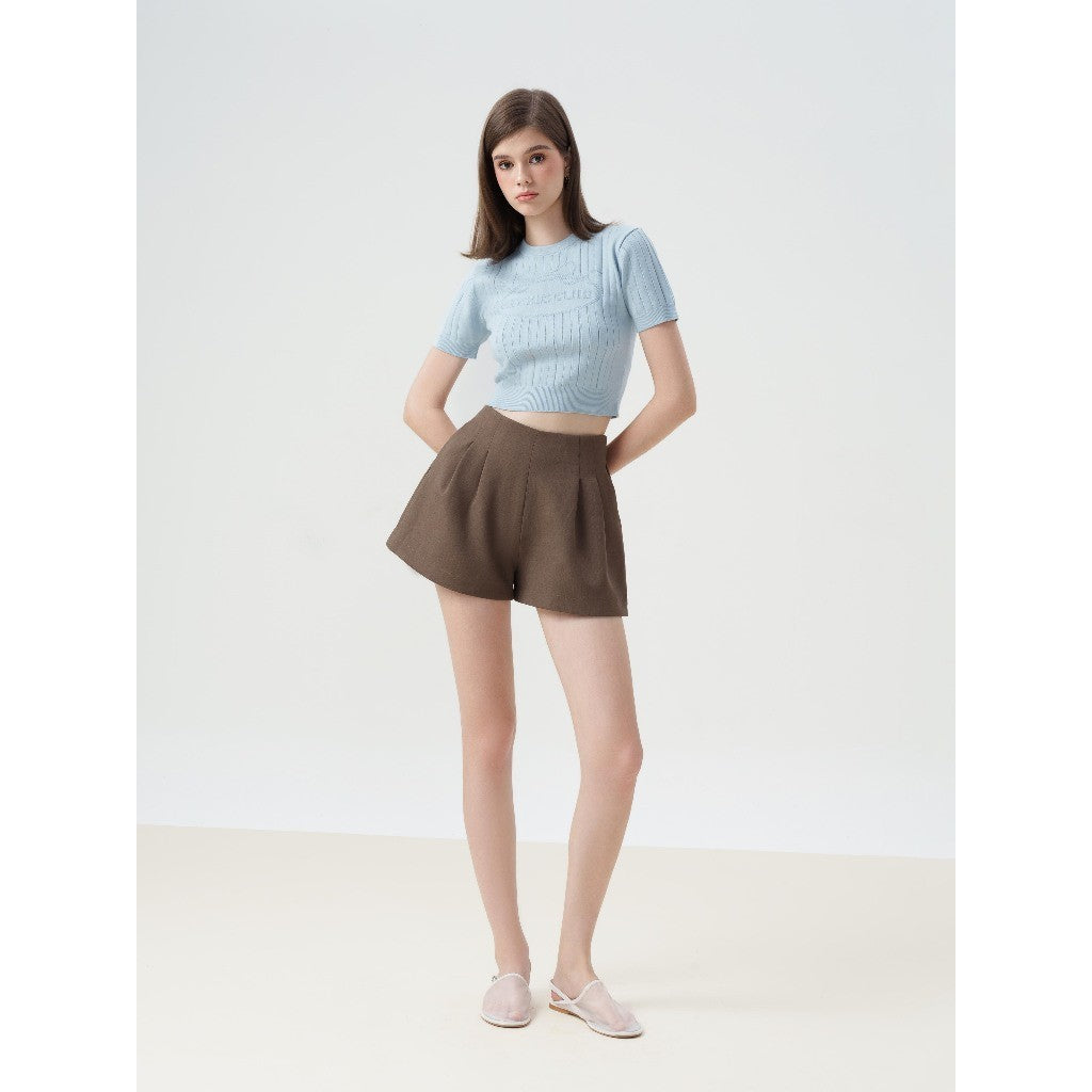 RECHIC Fine Nalia knitted T-shirt embroidered with gentle, ladylike elegance