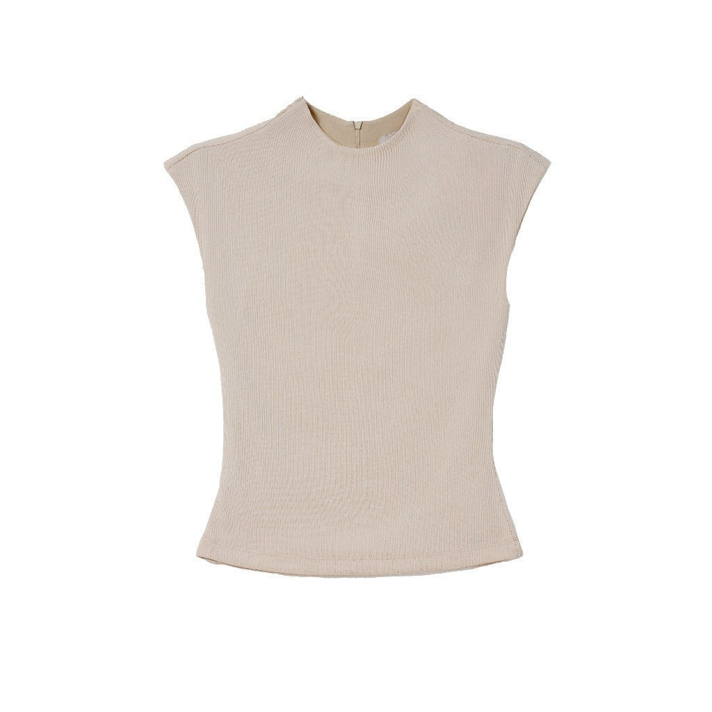 RECHIC Elley sleeveless t-shirt with thick ribbed collar