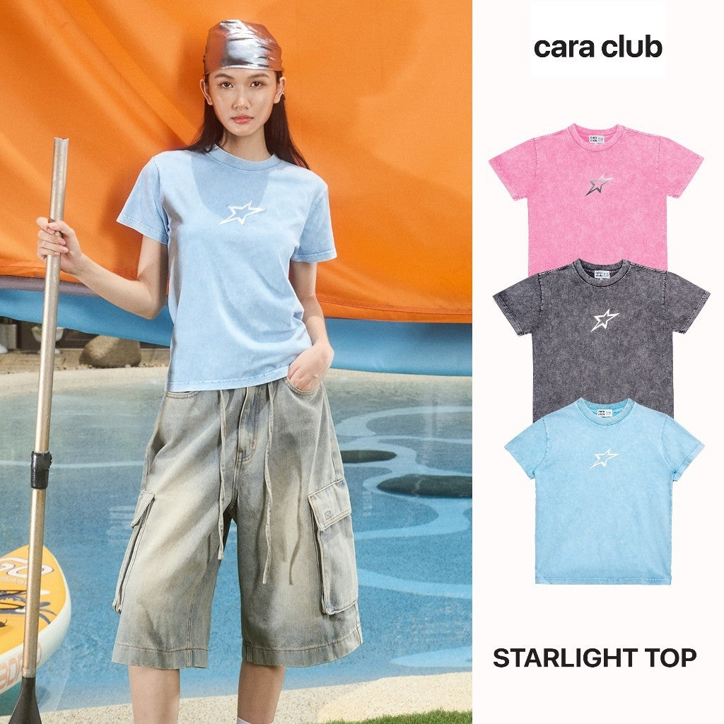 CARA Starlight women's baby tee shirt with trendy star shape