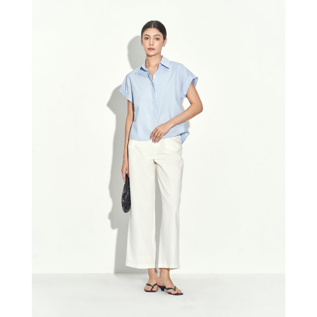 Joana High-Waist Straight-Leg Linen Pants | 3808 | Lana Official