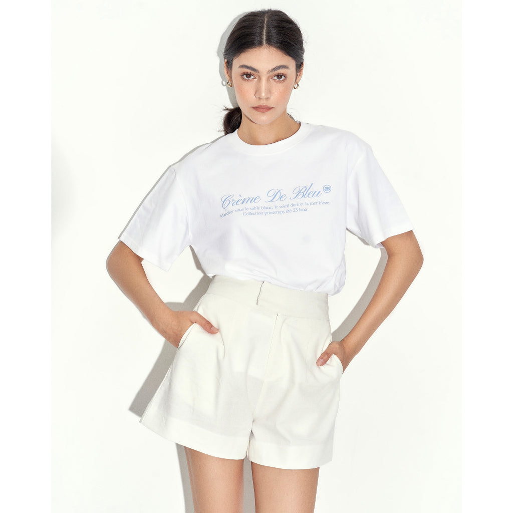 Quần Short Linen Nữ Lưng Cao Dáng Xoè Lourent | 3778 | Lana Official