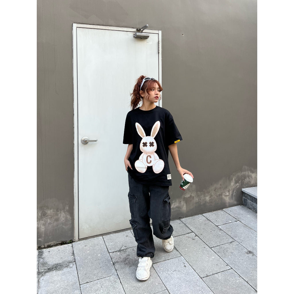 Unisex Bad Rabbit BLACK SOFT TEE 100% Cotton - Genuine Local Brand