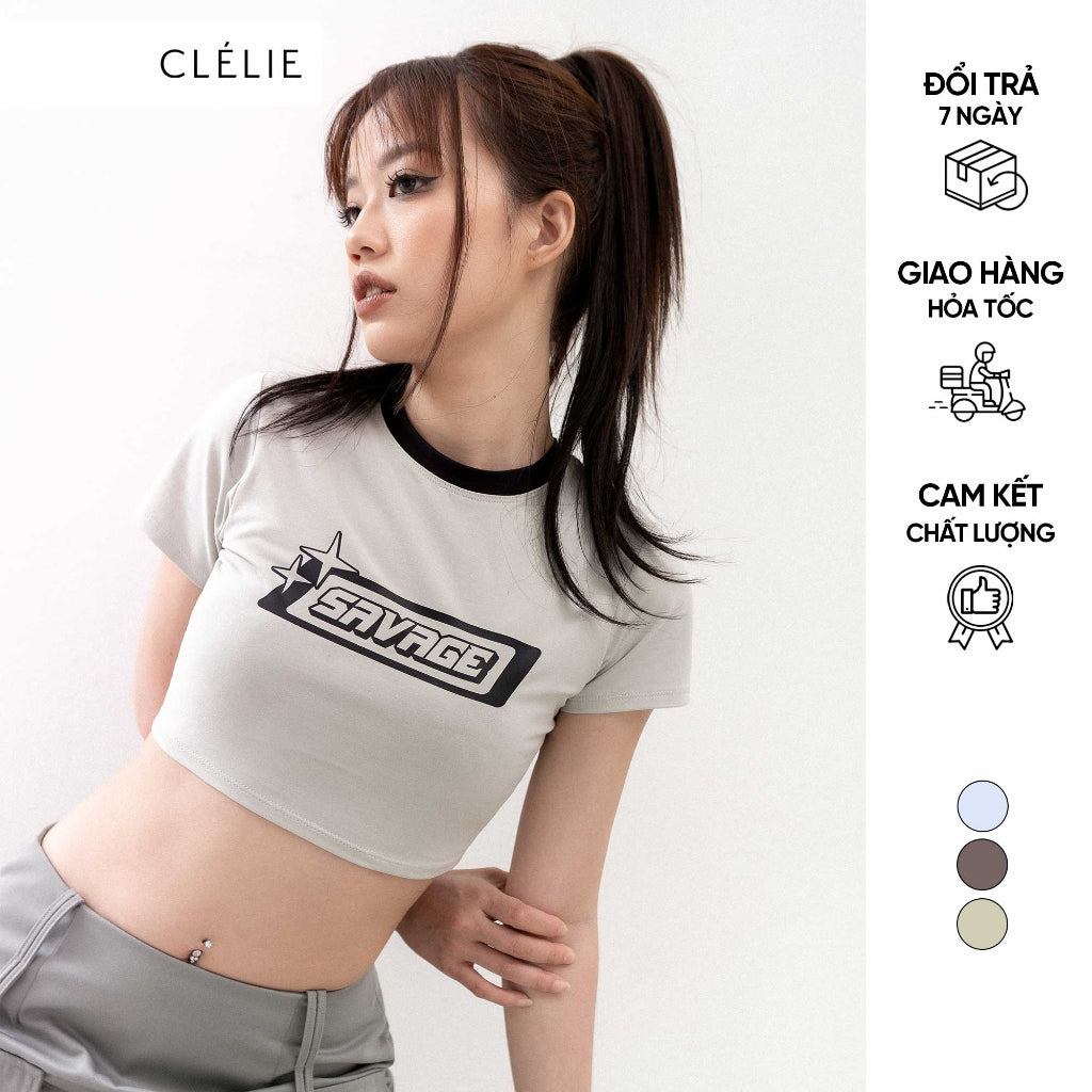 CLÉLIE slim fit crop top | SAVAGE CROPTOP