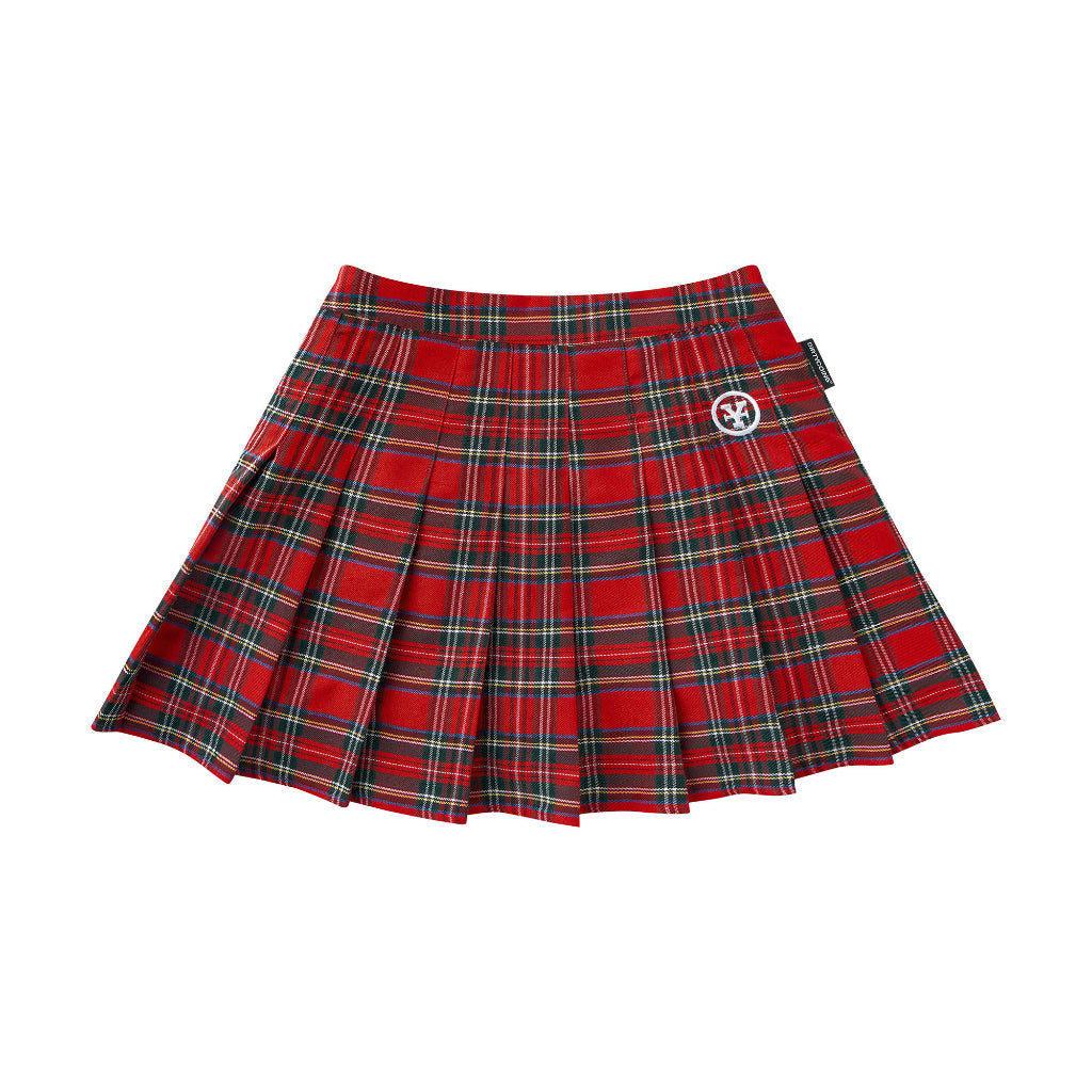 DirtyCoins Logo Plaid Tennis Skirt