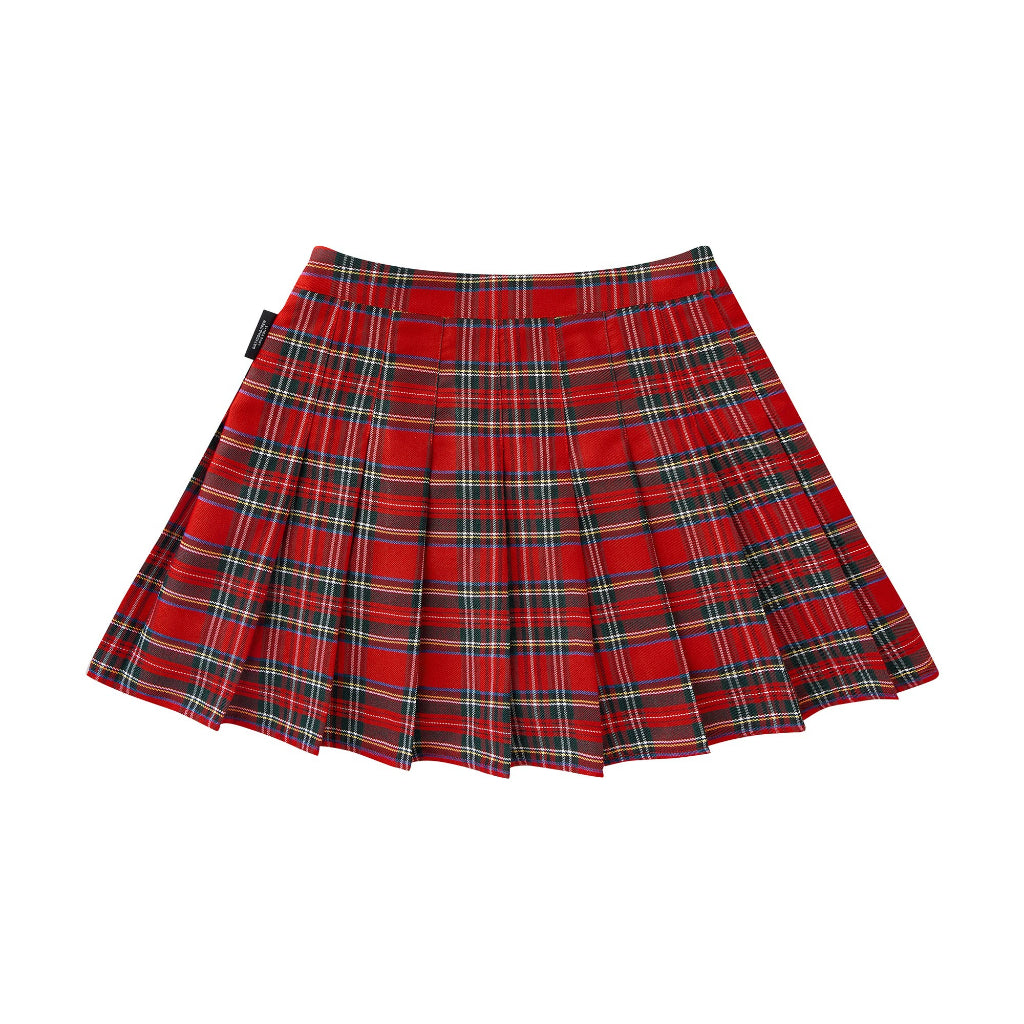 DirtyCoins Logo Plaid Tennis Skirt